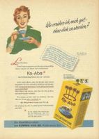 Ka-Aba Kakao, Original-Reklameblatt 1954