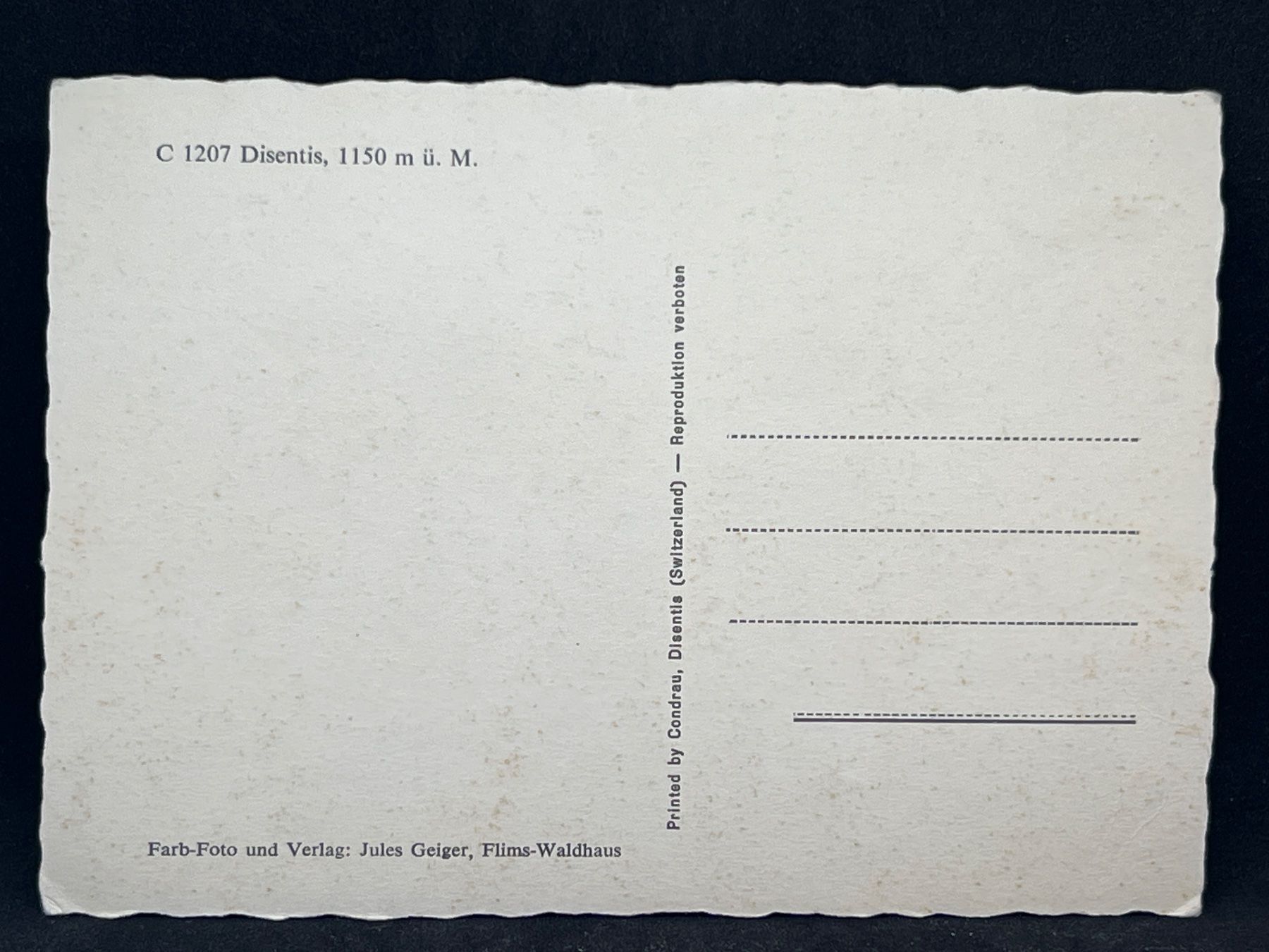 Cartes postales: Disentis, 1150 m ü.M. – D'occasion à Widnau par Brusi9 1