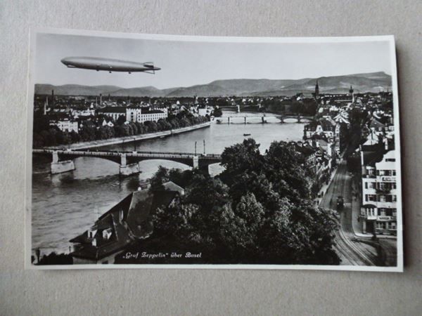 Cartoline postali: AK ++ Graf Zeppelin über Basel – Usato da Walkringen venduto da Casablanca777