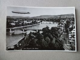 AK ++ Graf Zeppelin über Basel