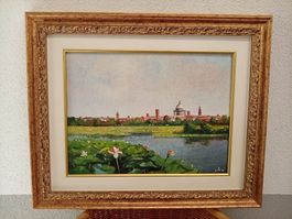 Schönes Ölbild auf Leinwand mit tollem Rahmen - Mantova!