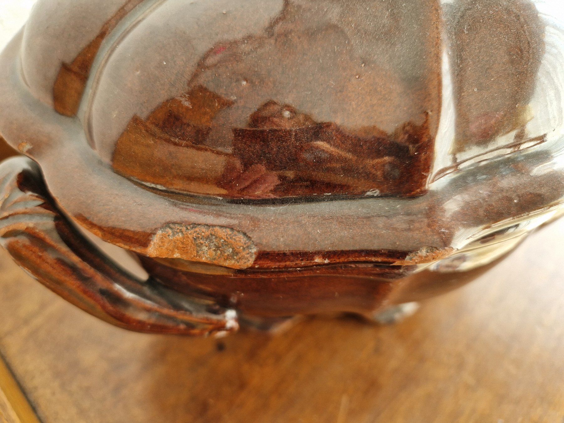Ciotole: Antike braune Terrine - Manganglasur - ca. 1850 – Usato da Burgdorf venduto da gre_2ftz 3