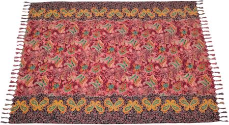 Paisley Sarong Lunghi Pareo, Viskose Tuch als Schal Umhang