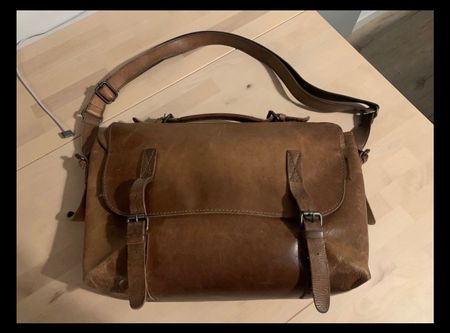Umhängetasche, Laptoptasche, Leder, Aunt & Uncles Fella