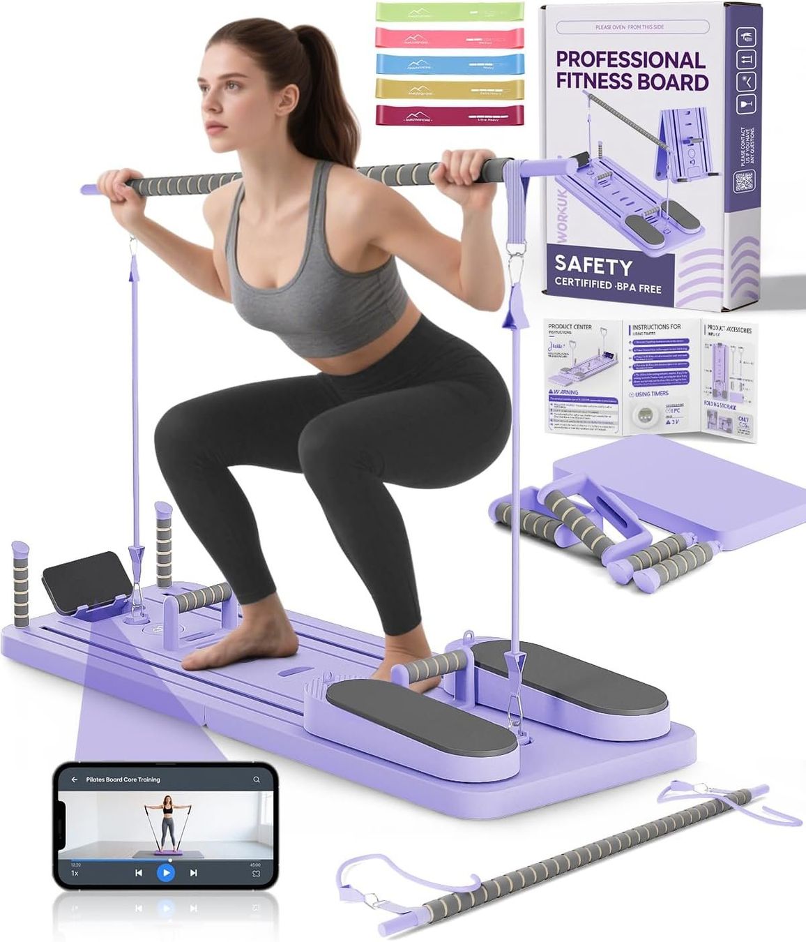 Hometrainer: Pilates Board Reformer 5 Widerstandsbänder Bauchtraining – Nuovo e nell'imballaggio originale da Schaffhausen venduto da mrswiss21