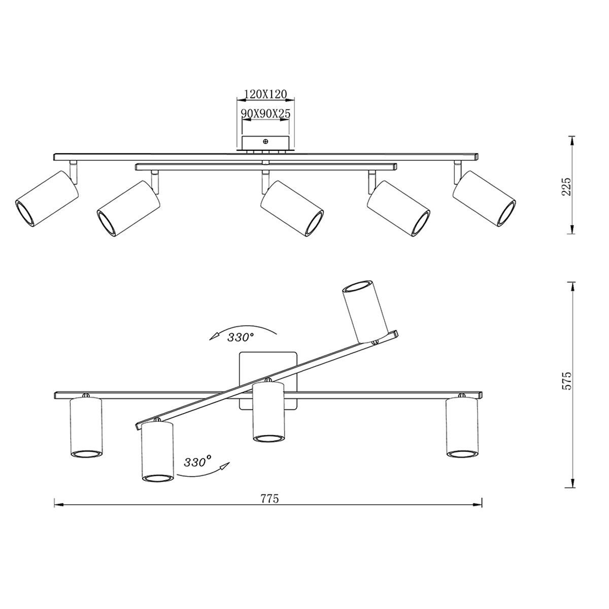 Kronleuchter & Deckenlampen: Deckenleuchte, Schwarz, 77 cm x 57 cm – Neu (gemäss Beschreibung) aus Kreuzlingen von Smart-Light 6