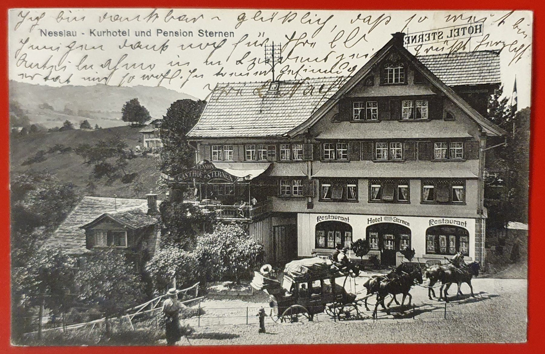 Ansichtskarten: Nesslau 1921 - Kurhotel Sternen – Gebraucht aus Kreuzlingen von Rschweiz1