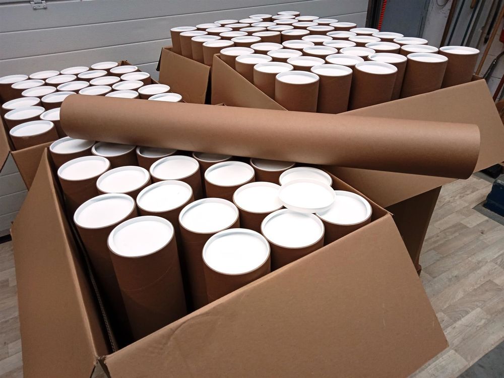 SOLUSTRE Kartonröhren 15 Stück - Runde Kraftpapierboxen Mit Deckel