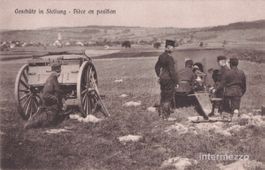 Militär // 1914 Geschütz in Stellung Soldaten