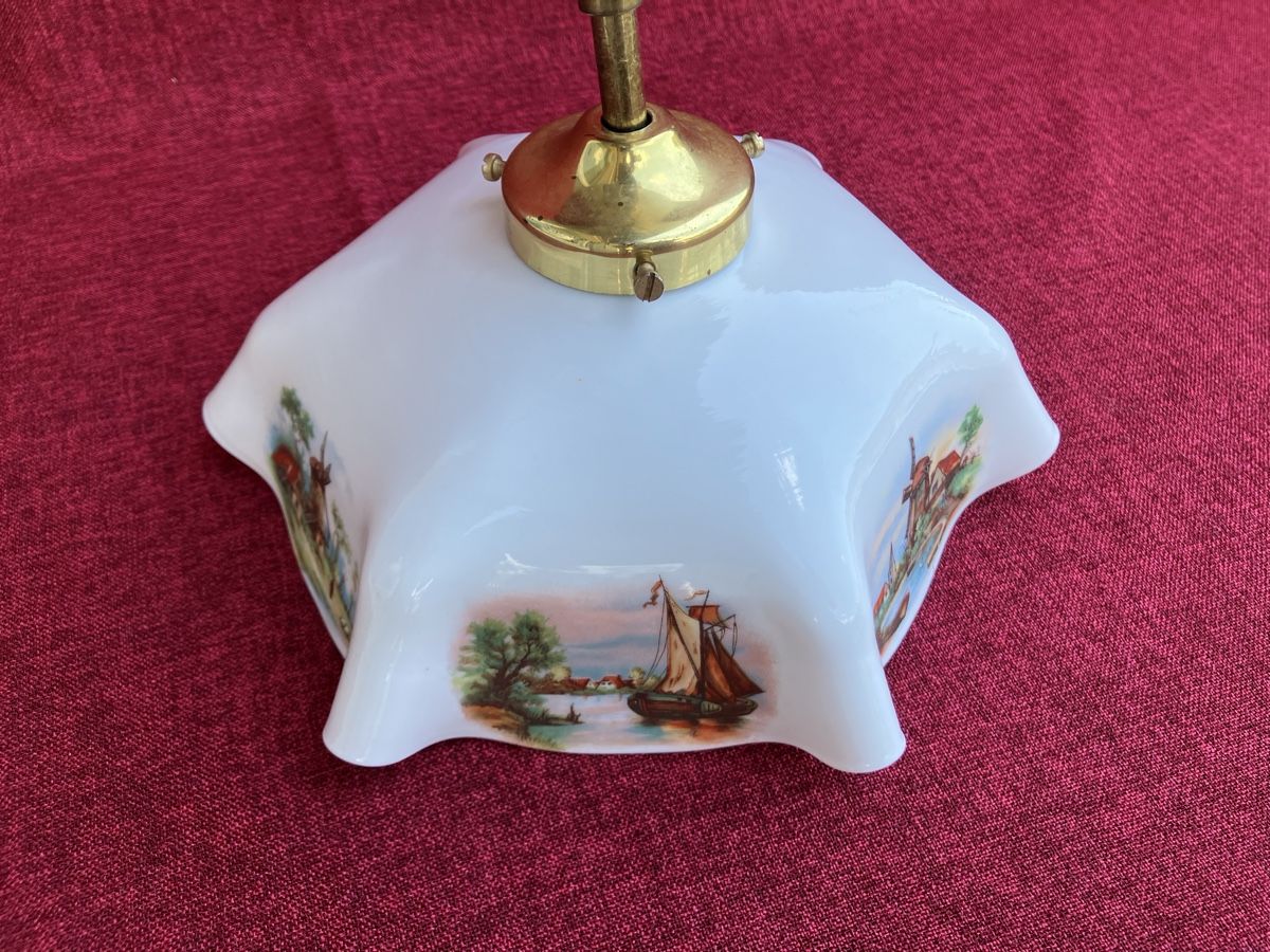 Lampadari & plafoniere: Jugendstil Deckenlampe Opal Glas Top Zustand – Usato da Zürich venduto da otomado 1