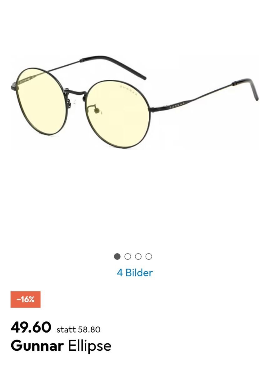 Brillen & Gläser: Computerbrille mit Blaulichtfilter Gunnar Ellipse – Gebraucht aus Olten von NicoOnline 4