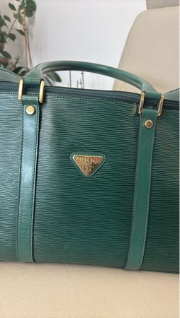 Elegante Pacas Schultertasche, Dunkelgrün - Top Zustand!