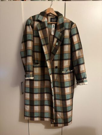 Scotch & Soda Plaid Single Breasted Coat