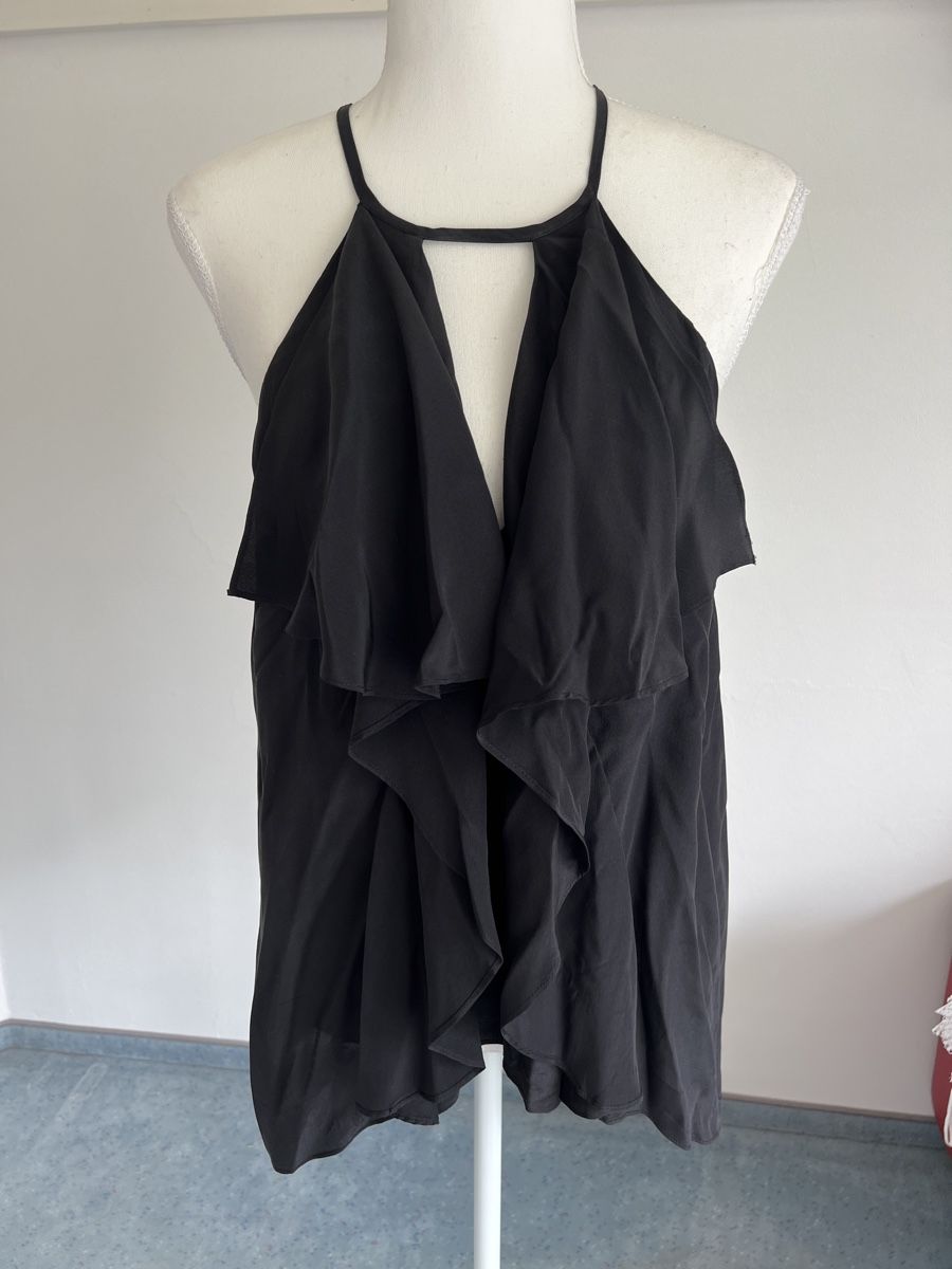Top: BCBG Max Azria Seidentop, Grösse M, Schwarz, Sommer – Nuovo (secondo la descrizione) da Oberuzwil venduto da DanaB01 1