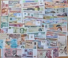Welt Lot 60 Stück - 60 verschiedene Banknoten UNZ Nr.2
