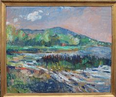 Max Theynet 1875 - 1949 "Chaumont depuis Colombier"