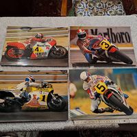 4 foto Mondiale 1984 , Uncini, Roberts, Lucchinelli, Spencer