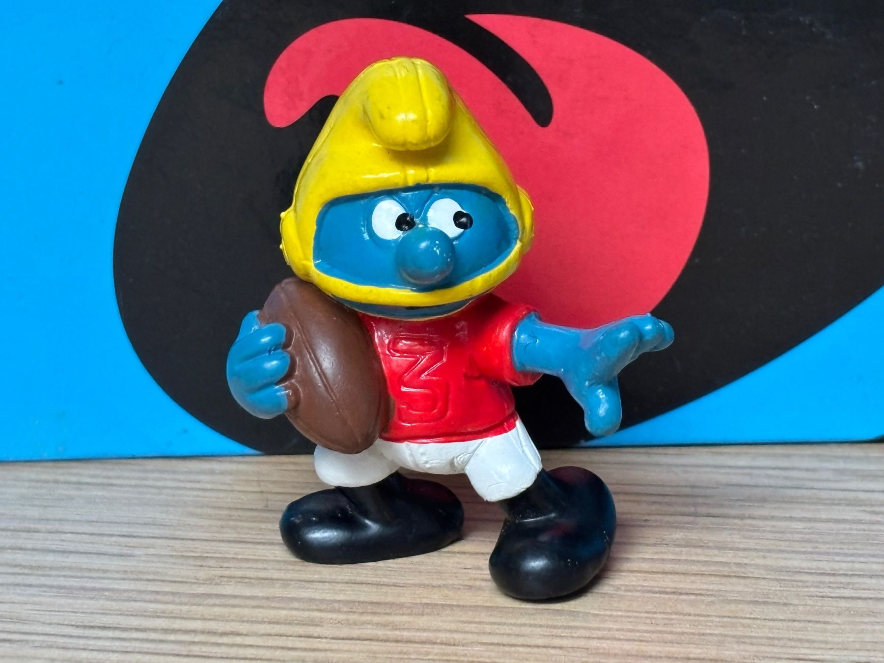 Schleich Statuette: Schlumpf American Football – Usato da Lyss venduto da Duckszone
