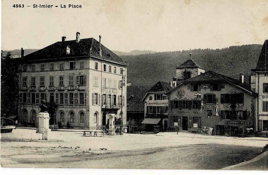 Cartes postales: St imier la piace 1925 – D'occasion à Sulz AG par Oberdanne8