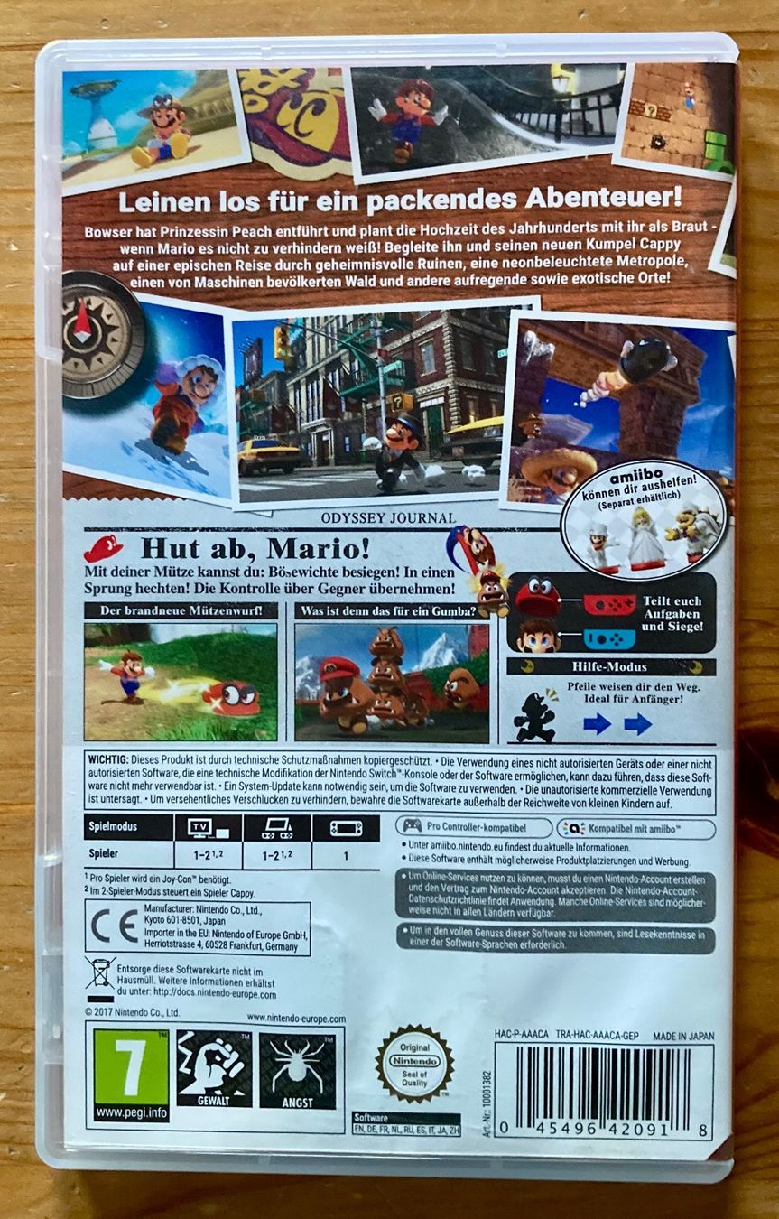 Nintendo Giochi: Super Mario Odyssey - Nintendo Switch – Usato da Zürich venduto da Djmotionch 3
