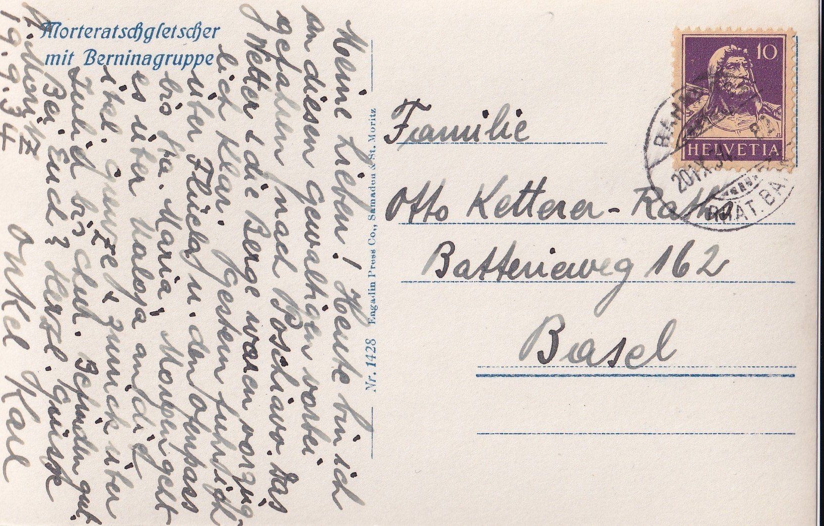 Cartes postales: Morteratschgletscher mit Berninabahn – D'occasion à Olten par clotaldi 1