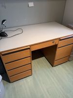 Schreibtisch Holz mit Schubladen 150cm