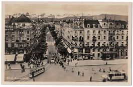 Zürich Bahnhofstrasse, Verkehr, Geschäfte um 1930