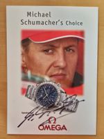 Michael Schumacher, Original Autogramm auf Karte in Farbe