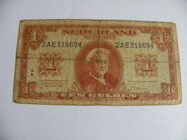 Niederlande 1 Gulden 1945 - Seltene Banknote für Sammler!