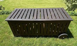 Garden storage box wood Ikea APPLARÖ 🤎 Gartenbox Truhe Bank