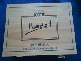 Wein - Holz - Kiste mit Deckel DOURTHE "Numero1" Bordeau