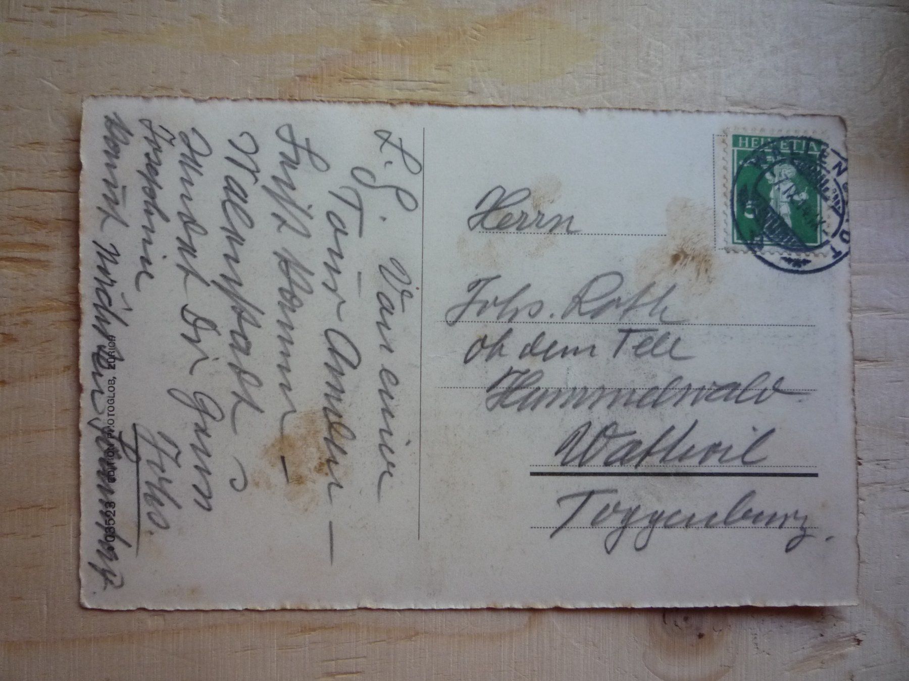 Cartoline postali: Walenstadt, 7.IX.14 – Usato da Rieden SG venduto da Brockehuesli 1