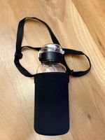 Trinkflasche Glas mit Hülle, neuwertig für Sport/Freizeit