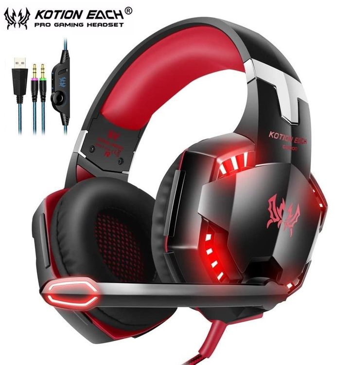 Kotion Jedes G2000 Pro Gaming Headset Rot mit Mikrofon Kaufen auf Ricardo