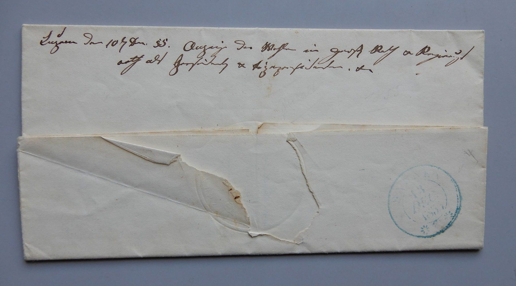 Dokumente: Luzerner Regierungsratsmitteilung 1855 – Gebraucht aus Dielsdorf von bonambler 3