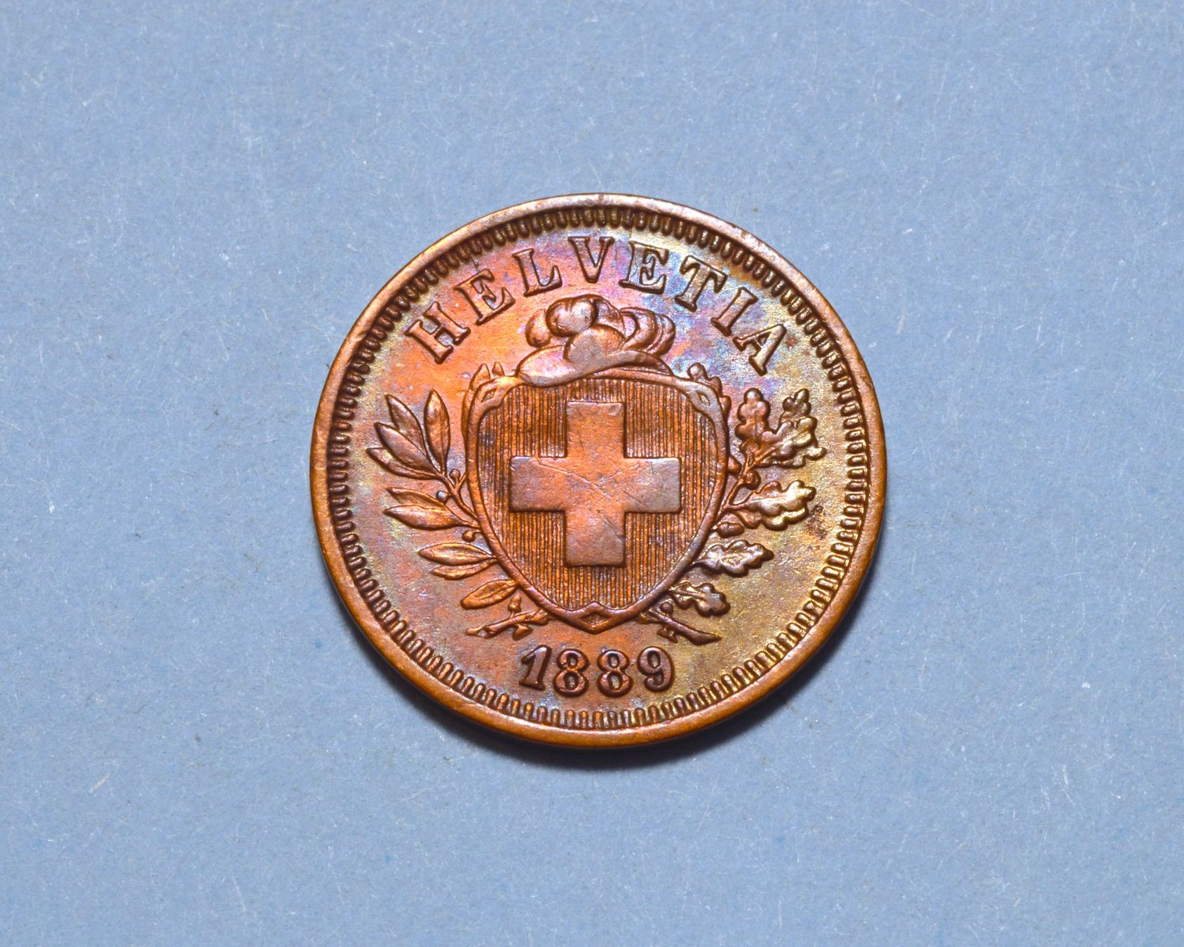 Tutti le monete: 1 Rappen 1889 – Usato da Oberglatt ZH venduto da ZH111