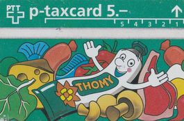 PTT Taxcard Telefonkarte Thomy Senf Sujet gebraucht