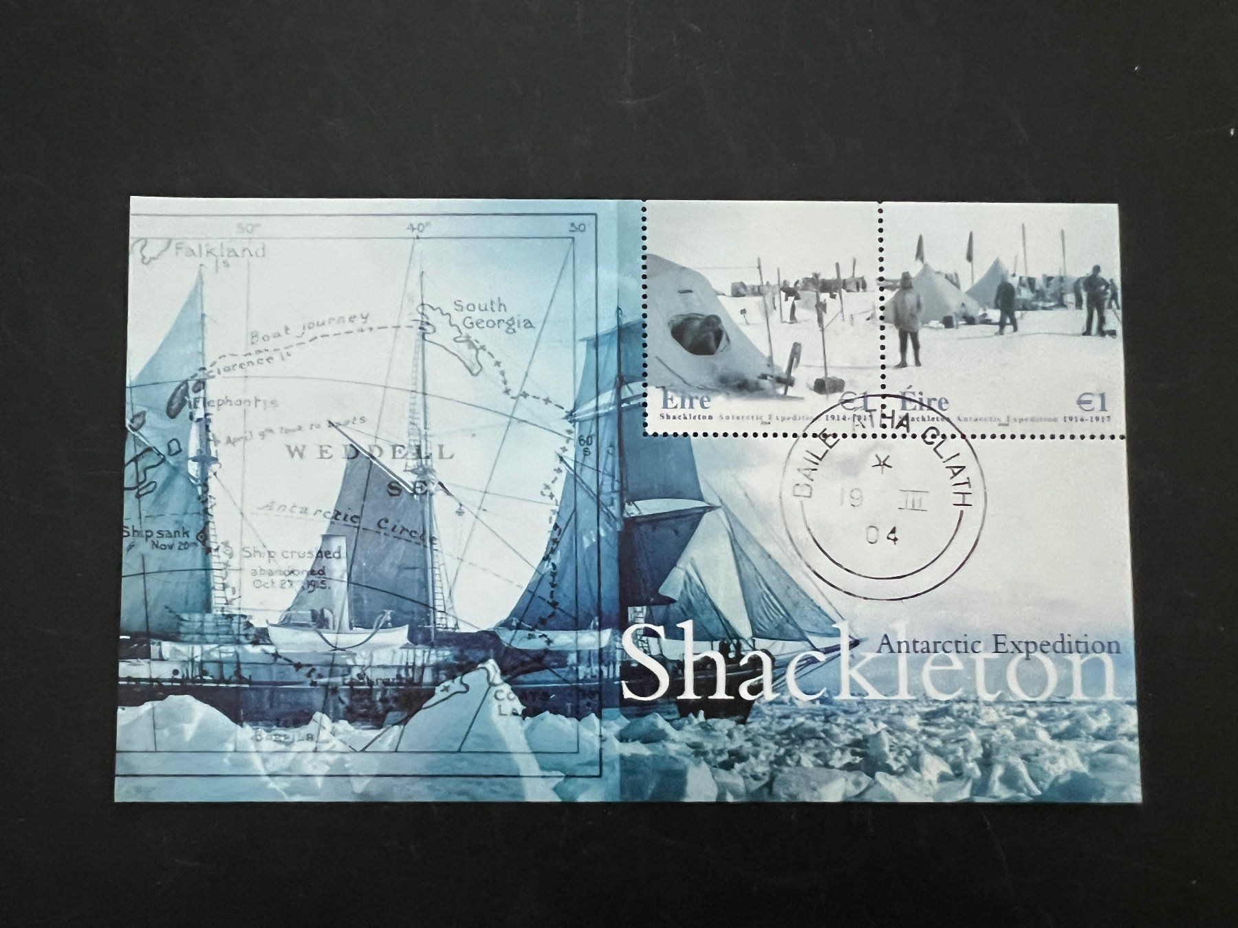 Tutti i francobolli: Shackleton  Irland 2004   Block gest.  (A888) – Usato da Hinwil venduto da Sidi4