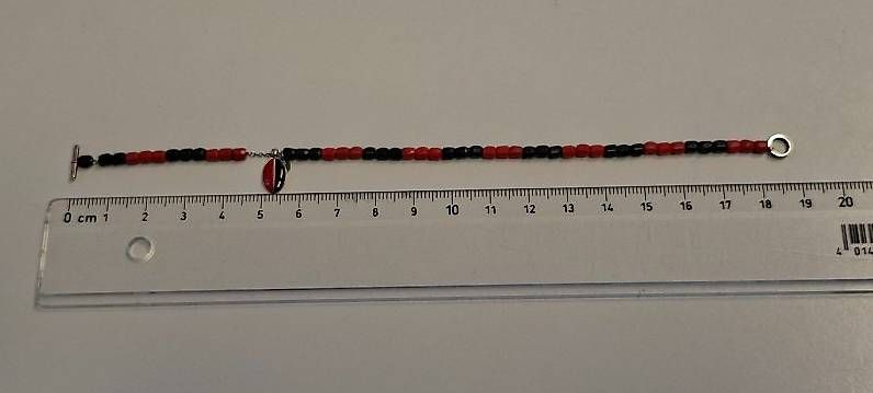 DoDo Bracciali & Braccialetti: Dodo bracciale mini granelli squadra calcio "Milan" – Usato da Bedano venduto da Lauraniki2422 1