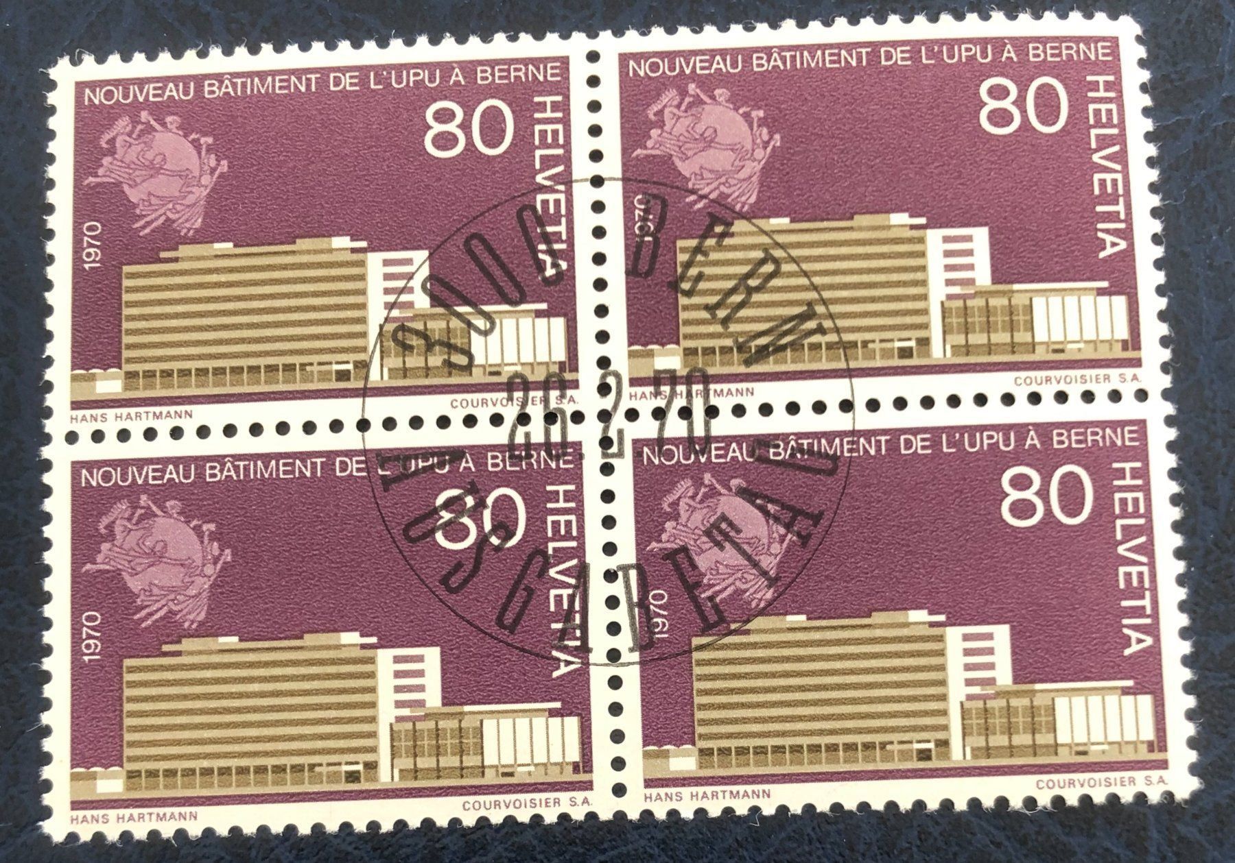 Tutti i francobolli: 4 er Block Nr.480 mit Vollstempel Bern – Usato da Aarau venduto da Billa007