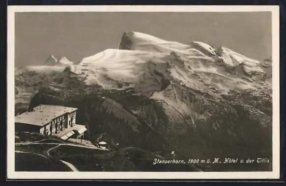 Cartoline postali: AK Stanserhorn, Hotel und der Titlis – Usato da Berlin venduto da bartko-reher