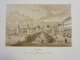 LUZERN  AQUATINTA DRUCK VON DER ORIGINALPLATTE