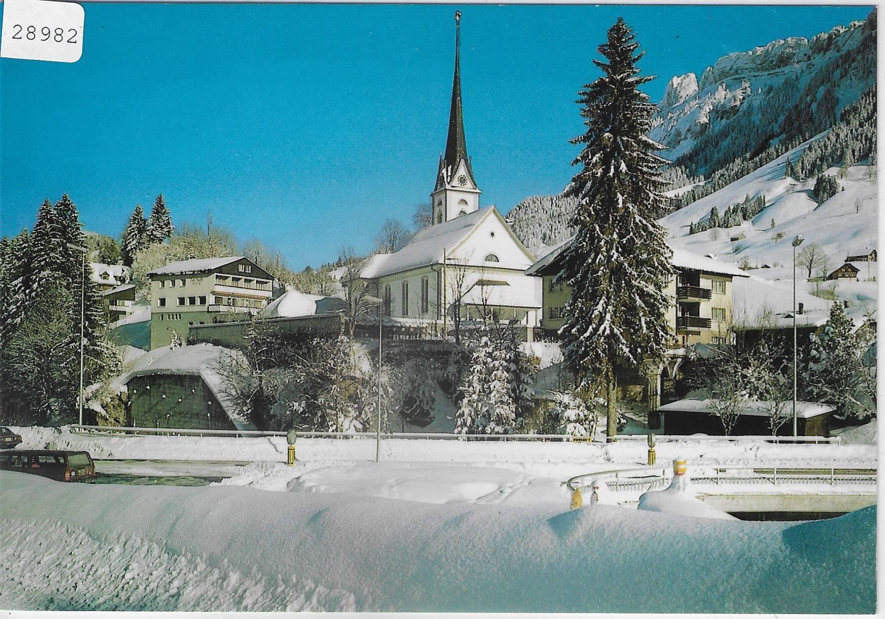 Cartoline postali: Flühli LU - Dorfpartie im Winter – Usato da Ettingen venduto da Kartenplanet