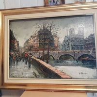 PEINTURE a l'HUILE 88 cm X 68 cm