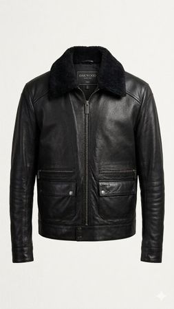 blouson en cuir marque oakwood parfait état !