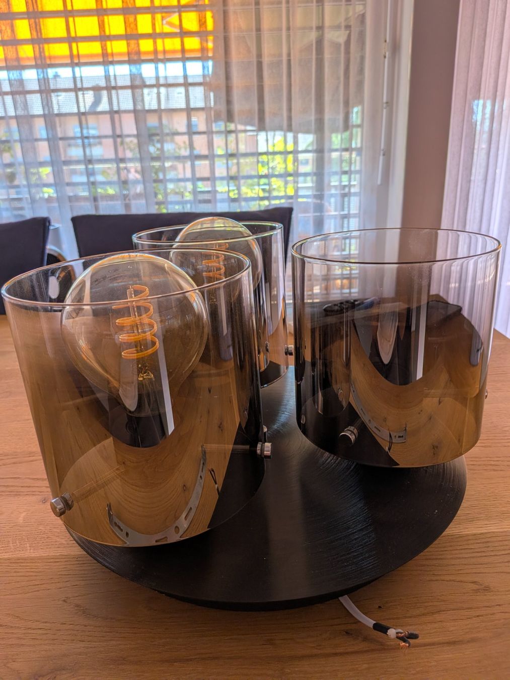 Pfister Lampadari & plafoniere: Deckenleuchte Schwarz mit Rauchglas – Usato da Root venduto da jolijoli2 3