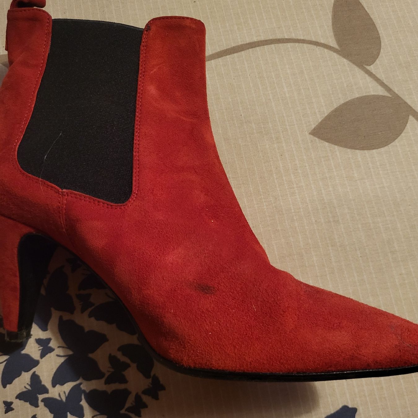 Navyboot Scarpe da donna: Rote Wildleder Navyboot-Stiefeletten Grösse 38 – Usato da Malans GR venduto da caroline_F.85 2