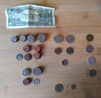 Münzen: USA, Kanada, Kroatien, Japan, Grossbritanien