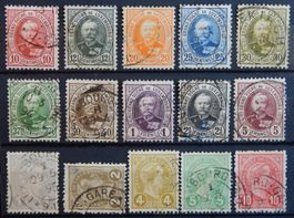 Luxemburg ex. Kat. 57-71 gest. 1891/95 Kat. 135 Euro