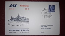 Swissair Kopenhagen - Basel 01.04.1974